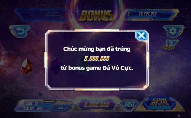 Cách tính line thưởng Avengers Zowin